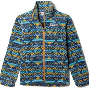 Columbia Kids Patterned Fleece Zip-Up Jacket Size XXS (4/5) Kids